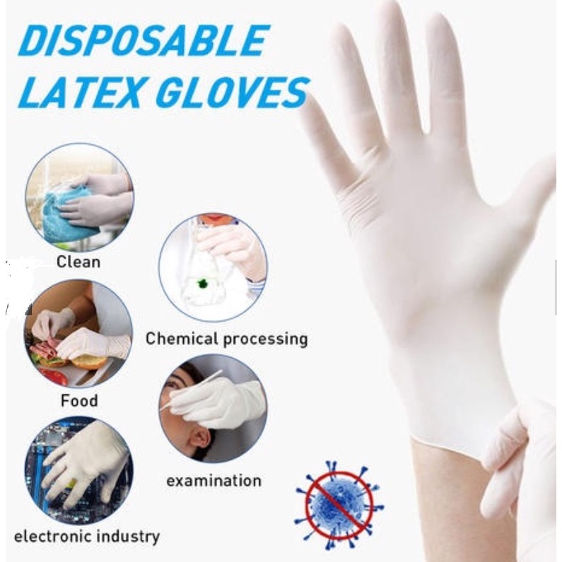 Powder Free Disposable Nitrile Gloves - Pack of 100