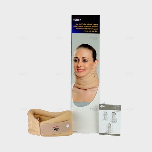 3 Layered Soft PU Tynor Cervical Collar , Size 3 - 4.5 Inch